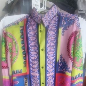 Shirts Versace Silk for Male 42